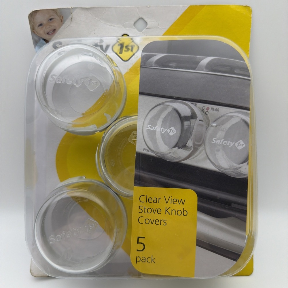 Safety‎ 1st 5 Pack Clear View Stove Knob Hinged Covers 48409 Child Proof Covers